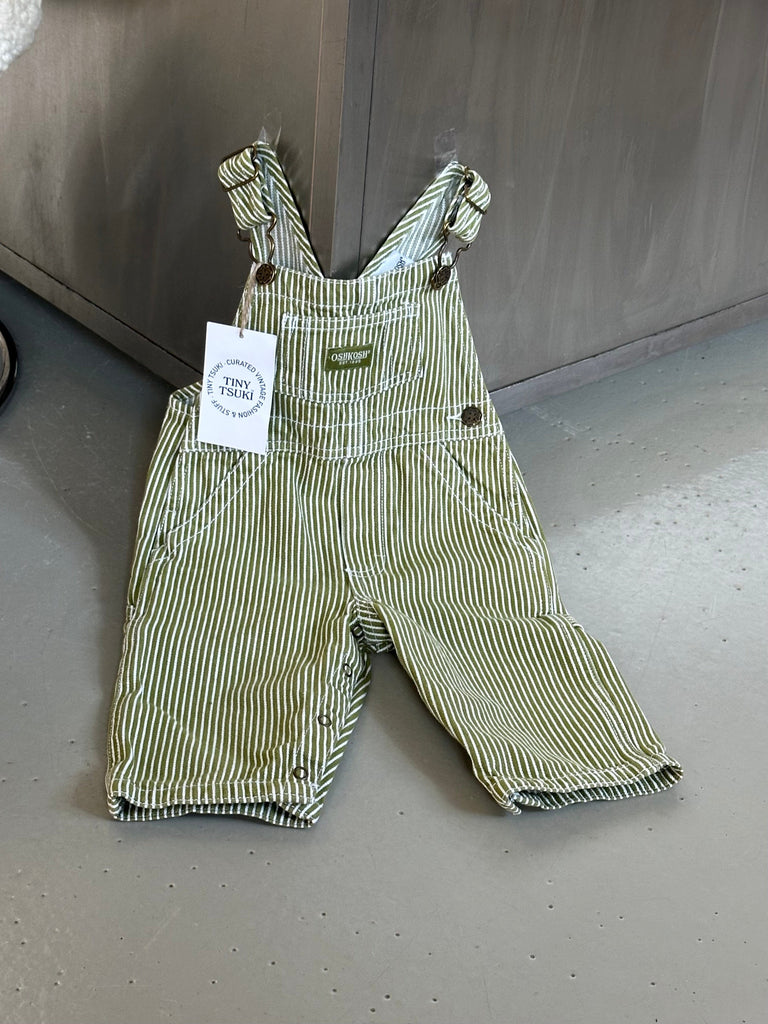 Vintage Oshkosh green striped overalls – Tiny Tsuki