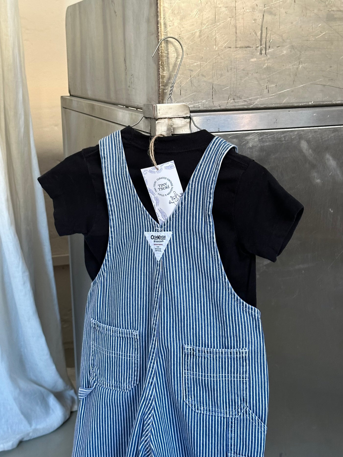 Vintage Oshkosh B'gosh striped shortalls – Tiny Tsuki